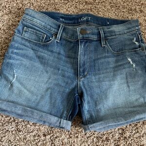 LOFT Women's Blue Denim Shorts Sz 2